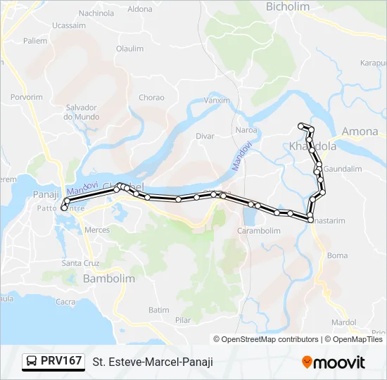 PRV167 Bus Line Map