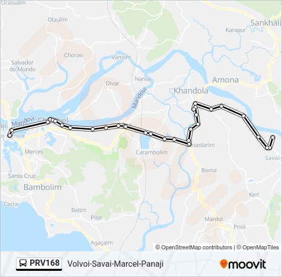 PRV168 Bus Line Map