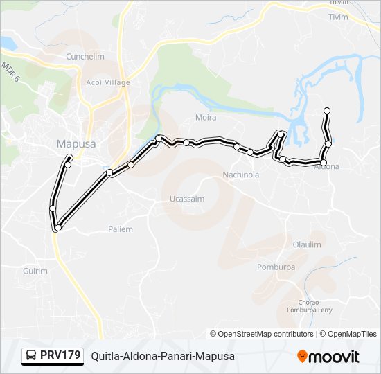PRV179 Bus Line Map