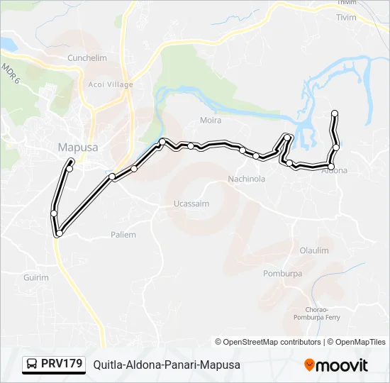 PRV179 Bus Line Map