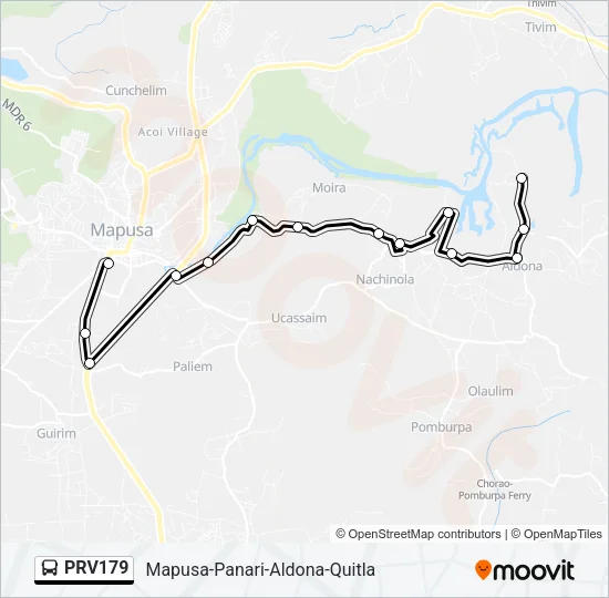 PRV179 Bus Line Map