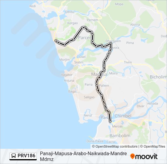 PRV186 Bus Line Map