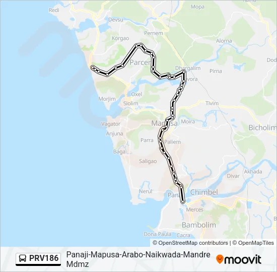 PRV186 Bus Line Map