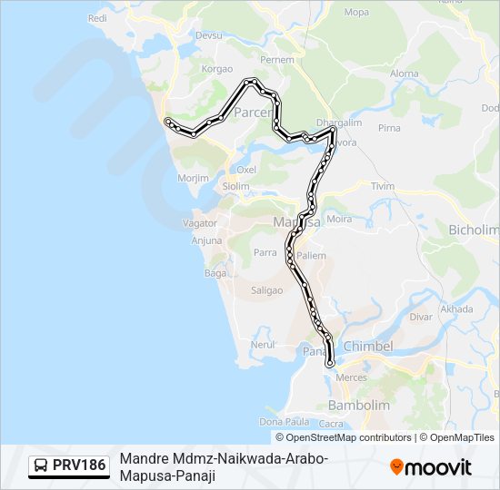 PRV186 Bus Line Map