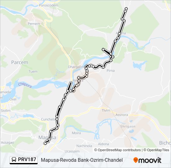 PRV187 Bus Line Map
