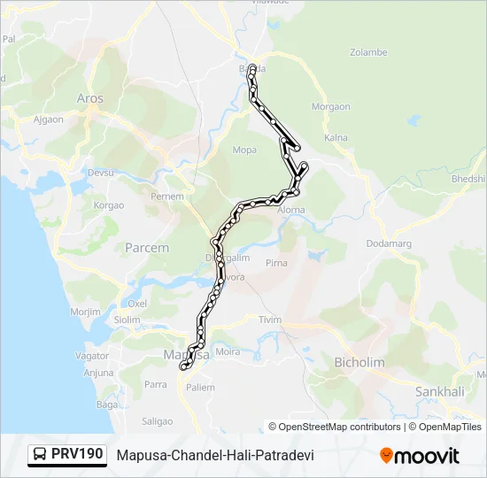 PRV190 Bus Line Map