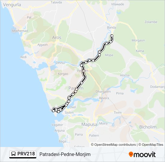 PRV218 Bus Line Map