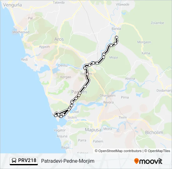 PRV218 Bus Line Map