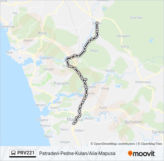 PRV221 Bus Line Map