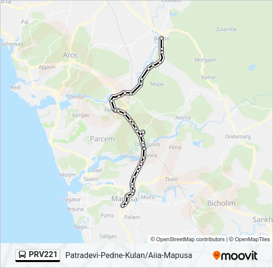 PRV221 Bus Line Map