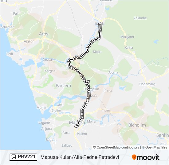 PRV221 Bus Line Map