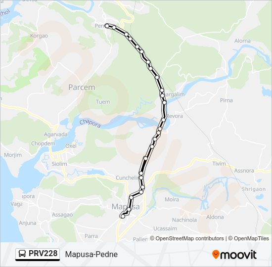 PRV228 Bus Line Map
