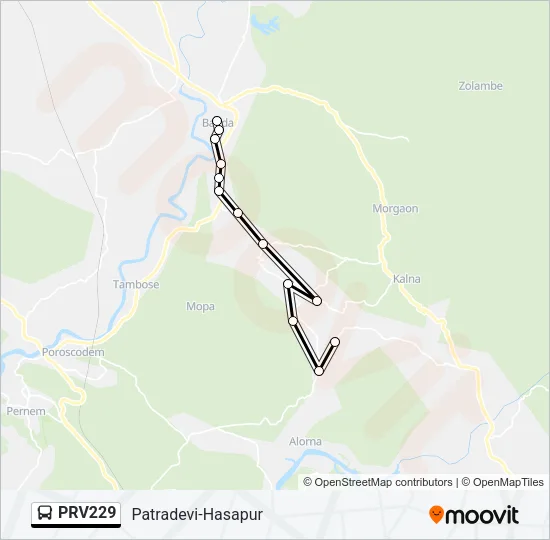 PRV229 Bus Line Map