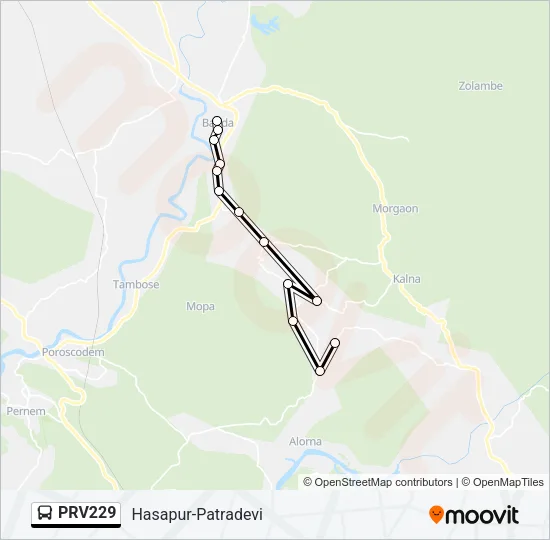 PRV229 Bus Line Map