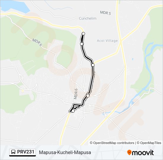 PRV231 Bus Line Map