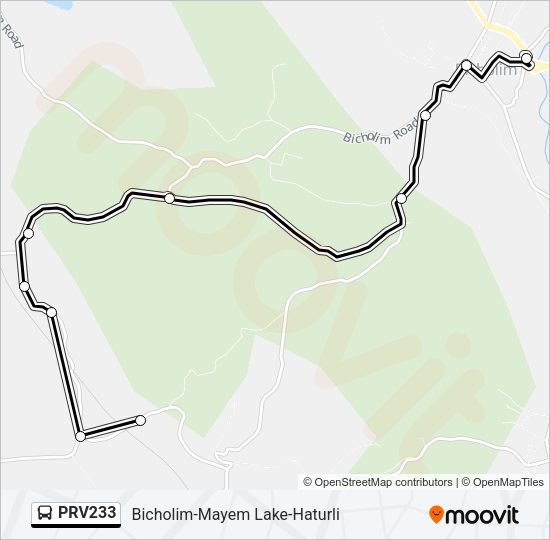 PRV233 Bus Line Map