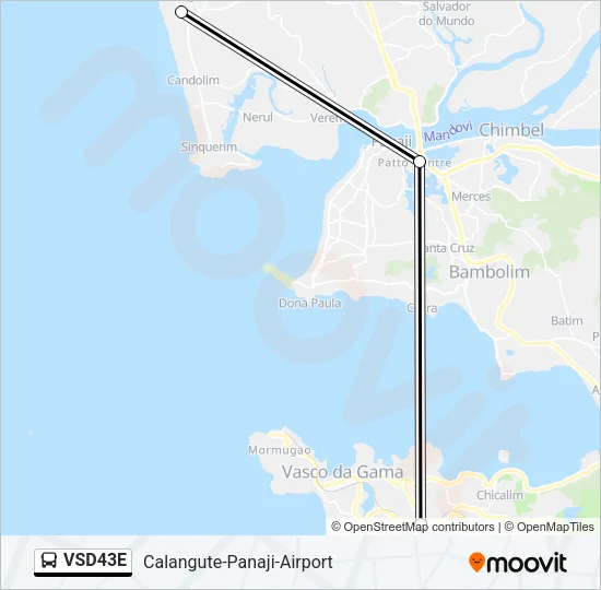 VSD43E Bus Line Map