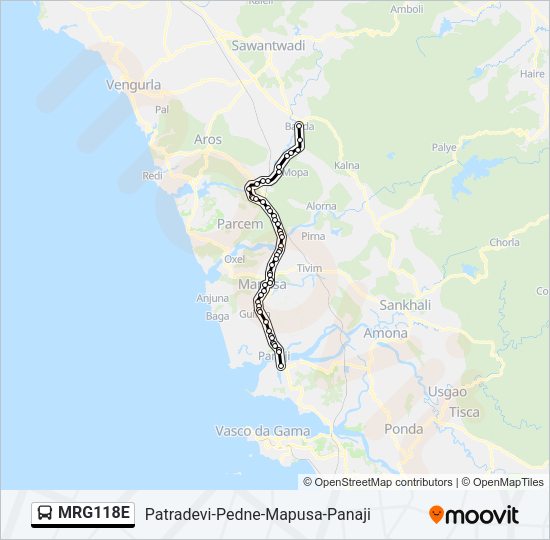 MRG118E Bus Line Map