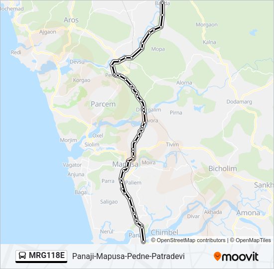 MRG118E Bus Line Map