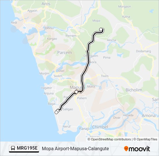 MRG195E Bus Line Map