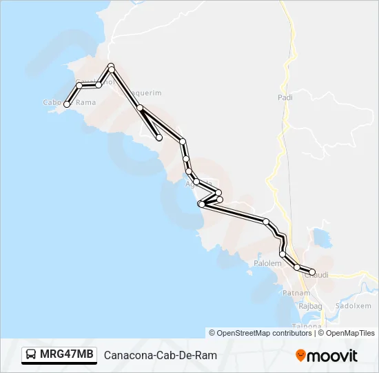 MRG47MB Bus Line Map