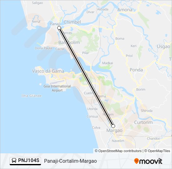 PNJ104S Bus Line Map