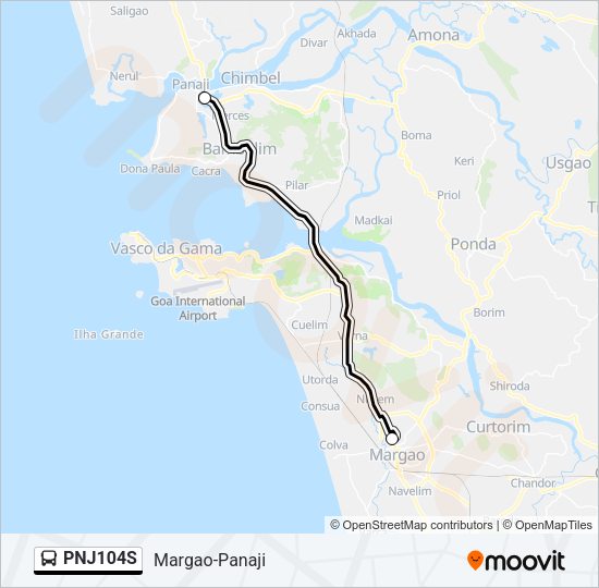 PNJ104S Bus Line Map