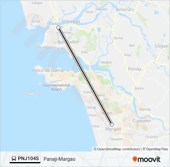 PNJ104S Bus Line Map