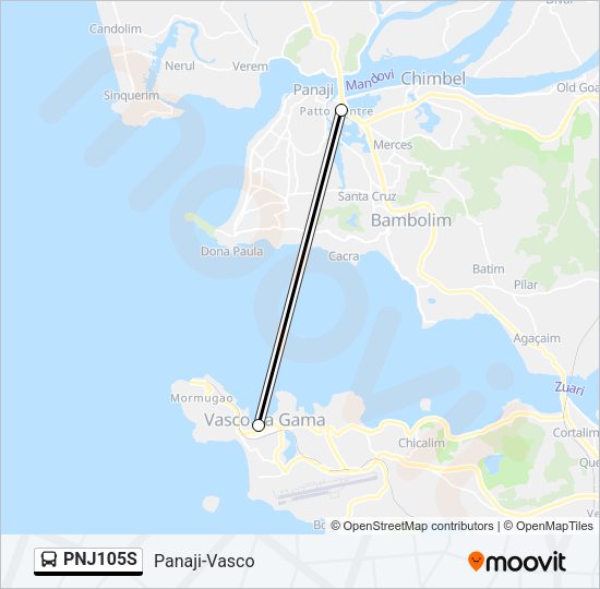 PNJ105S Bus Line Map
