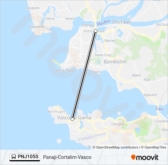 PNJ105S Bus Line Map