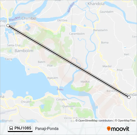 PNJ108S Bus Line Map