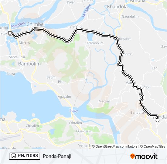 PNJ108S Bus Line Map