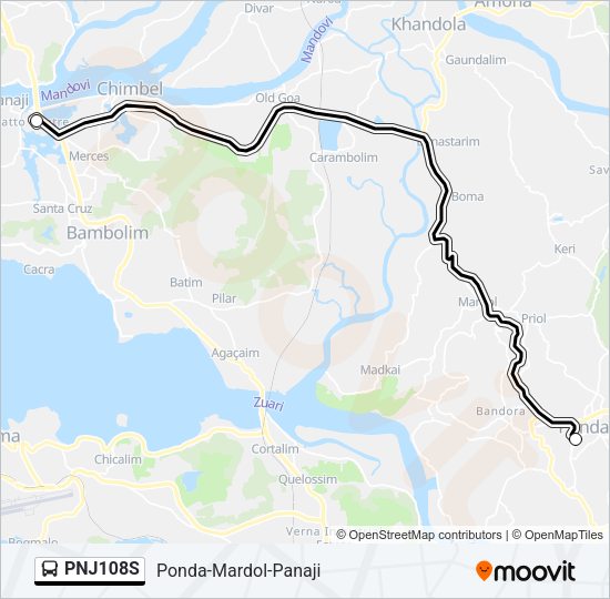 PNJ108S Bus Line Map
