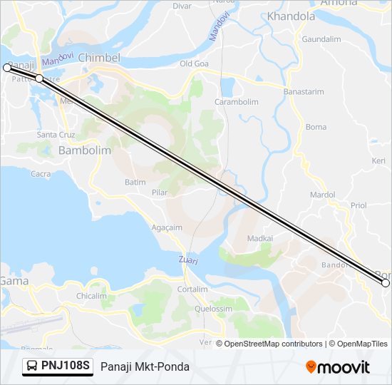 PNJ108S Bus Line Map
