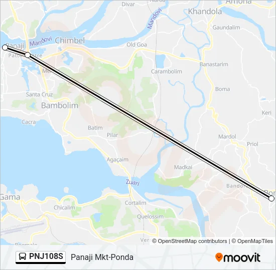 PNJ108S Bus Line Map