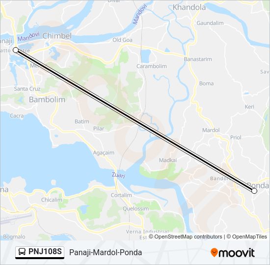 PNJ108S Bus Line Map