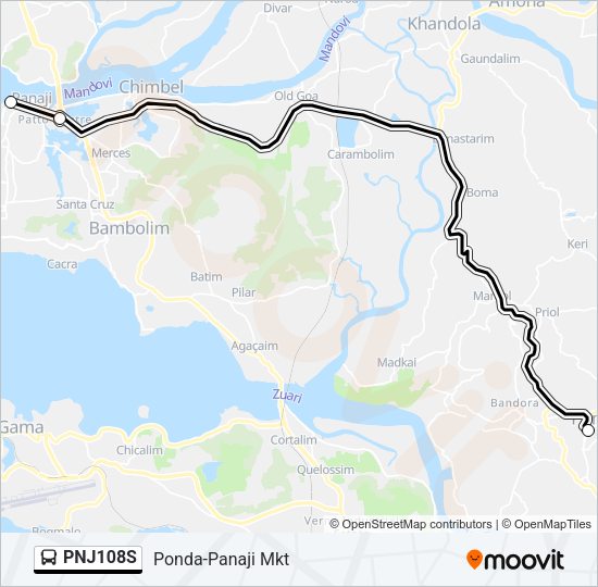 PNJ108S Bus Line Map
