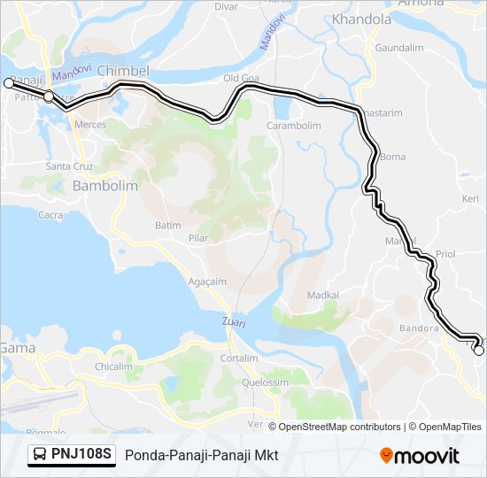 PNJ108S Bus Line Map