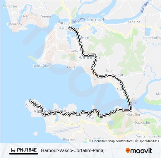 PNJ184E Bus Line Map