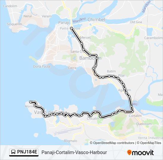 PNJ184E Bus Line Map