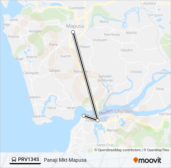 PRV134S Bus Line Map