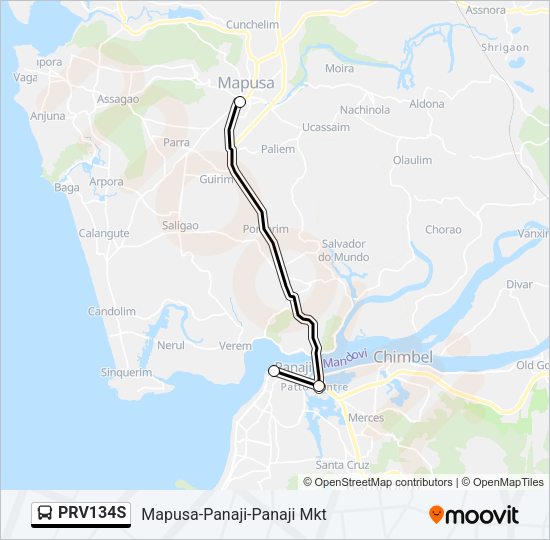 PRV134S Bus Line Map