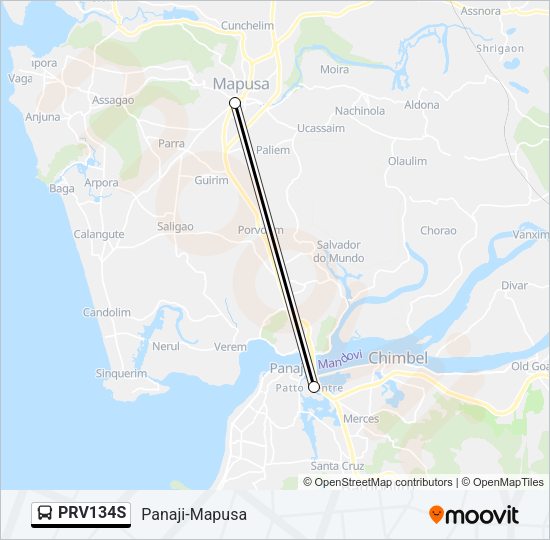 PRV134S Bus Line Map