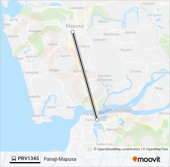 PRV134S Bus Line Map