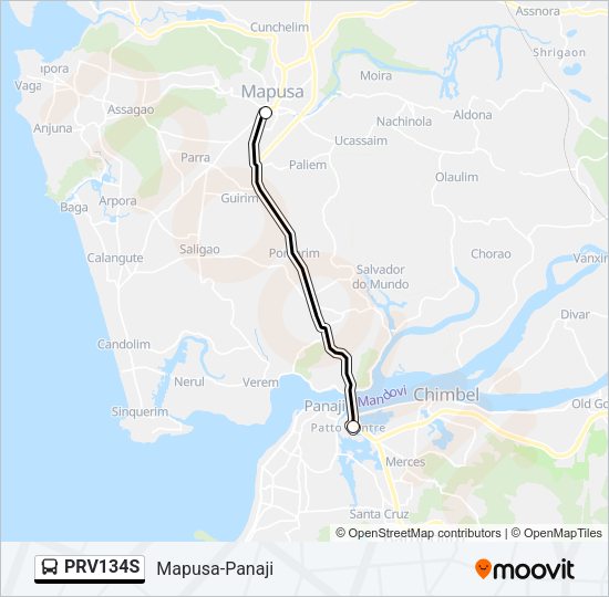 PRV134S Bus Line Map