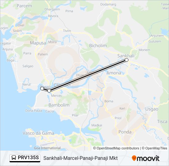 PRV135S Bus Line Map