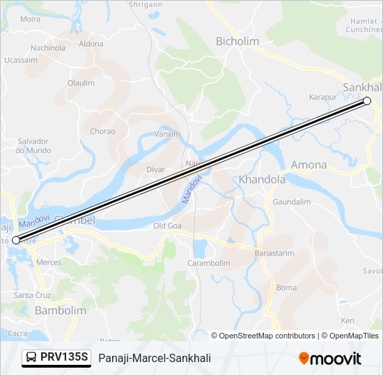 PRV135S Bus Line Map