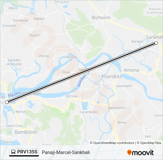 PRV135S Bus Line Map
