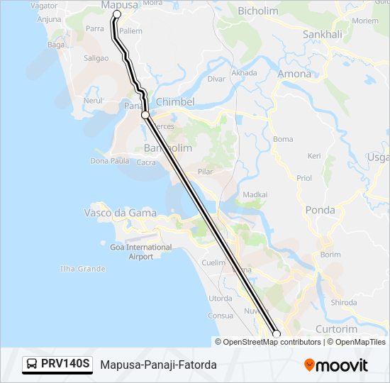 PRV140S Bus Line Map