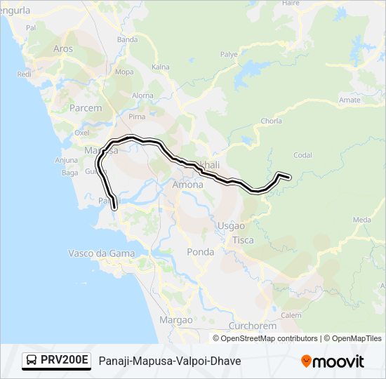 PRV200E Bus Line Map